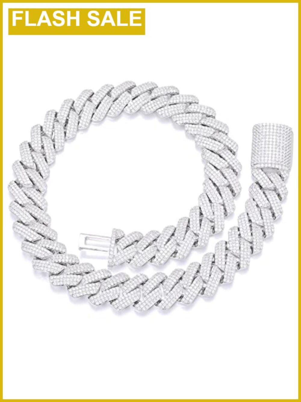18k Gold Plated Cuban Link Chain Necklace 14mm Iced Out Zircon Hip Hop Jewelry